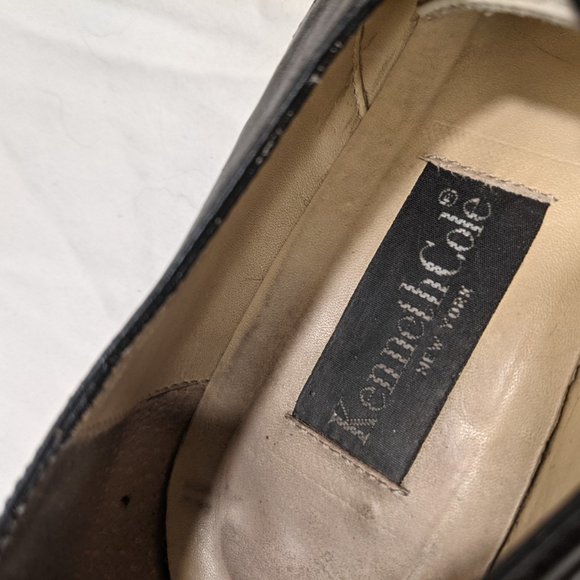 SOLD- Vintage Black & White Leather Loafers - Picture 6 of 14